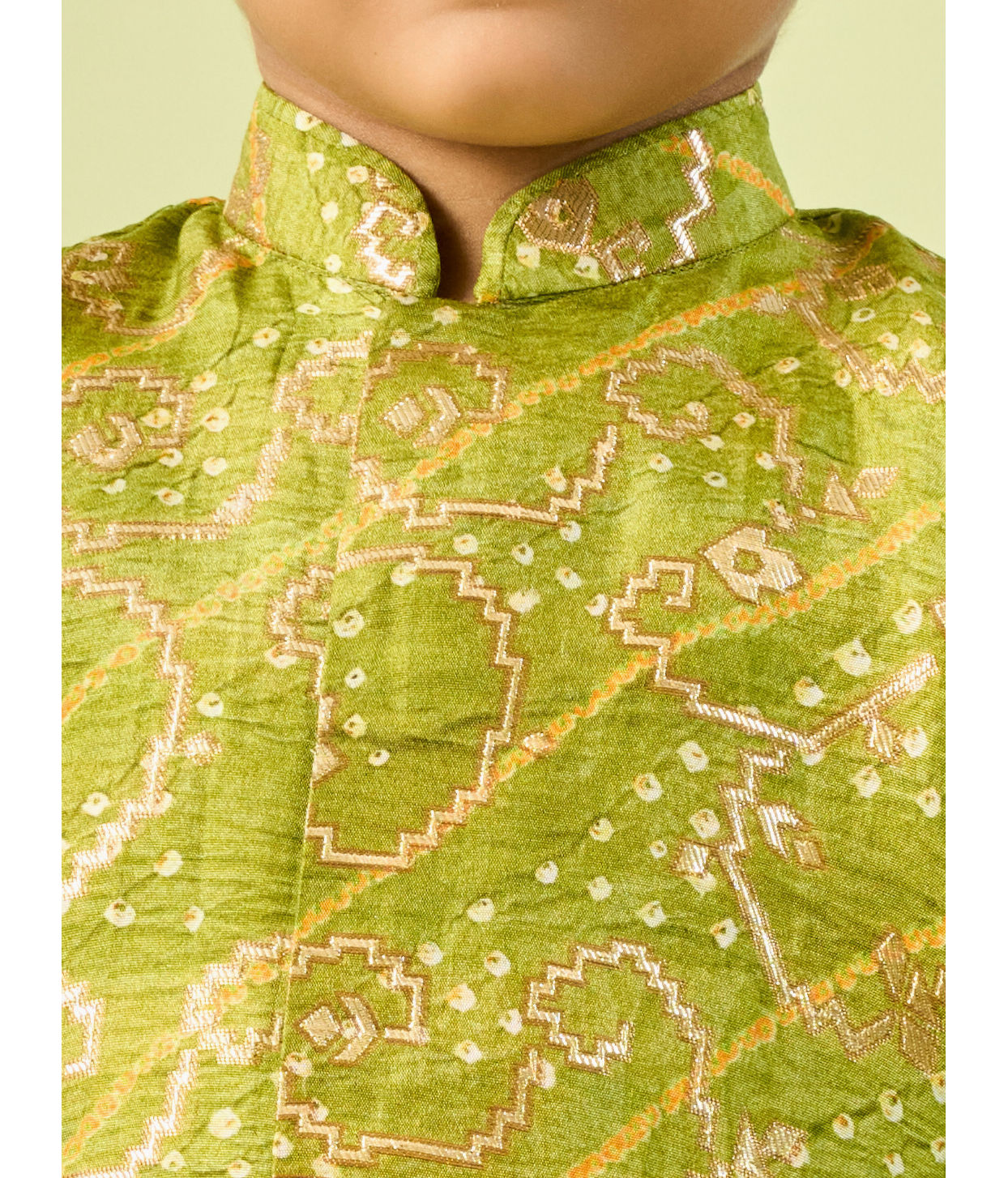 Manyavar Boys Green Splendor Kurta Dhoti