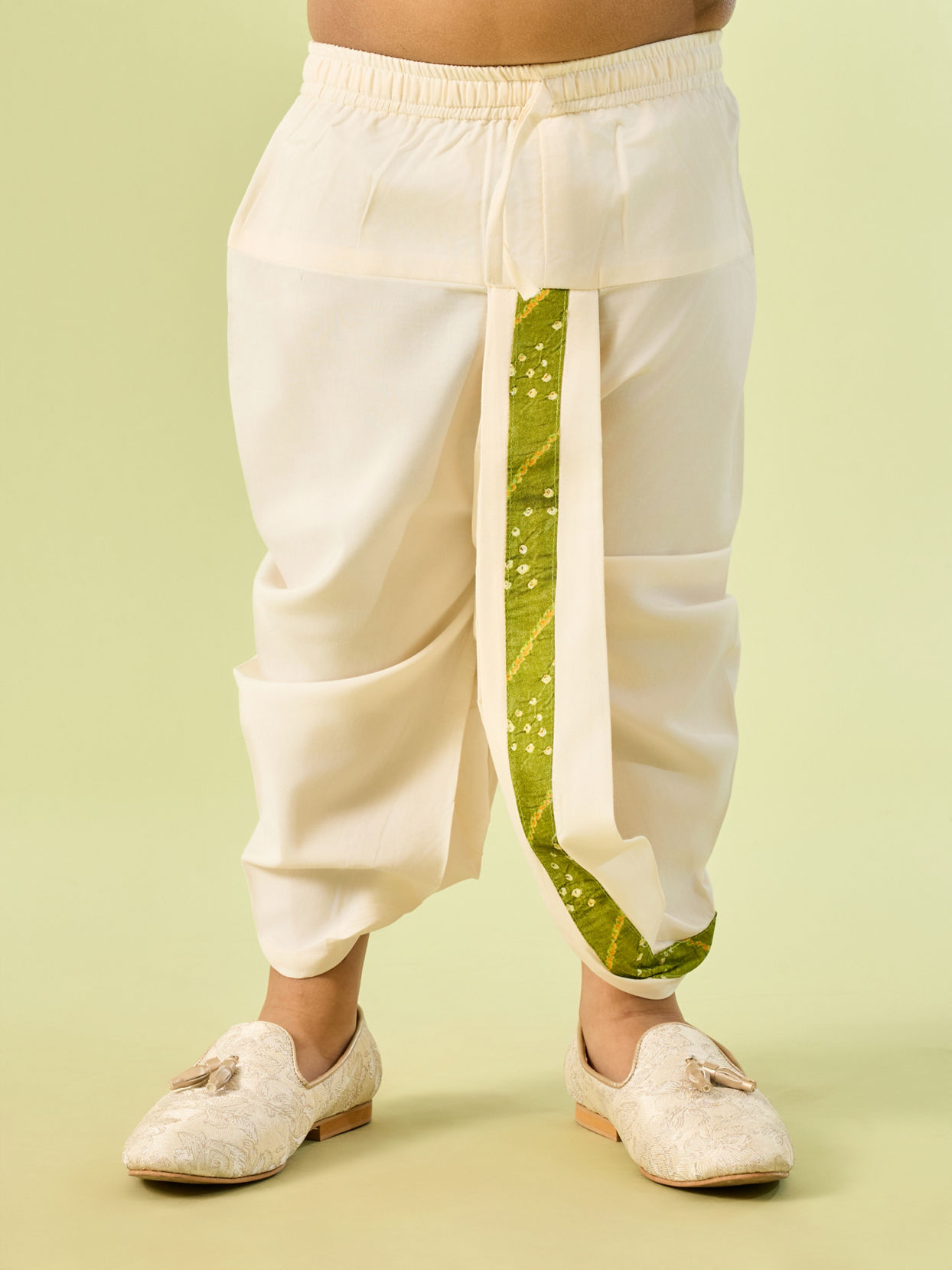 Manyavar Boys Green Splendor Kurta Dhoti