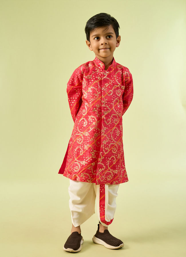 Manyavar Boys Regal Red Royal Kurta Dhoti