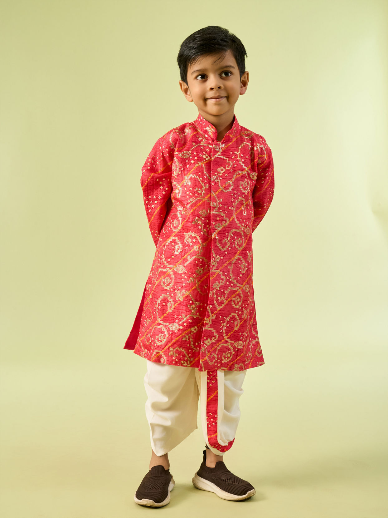 Manyavar Boys Regal Red Royal Kurta Dhoti
