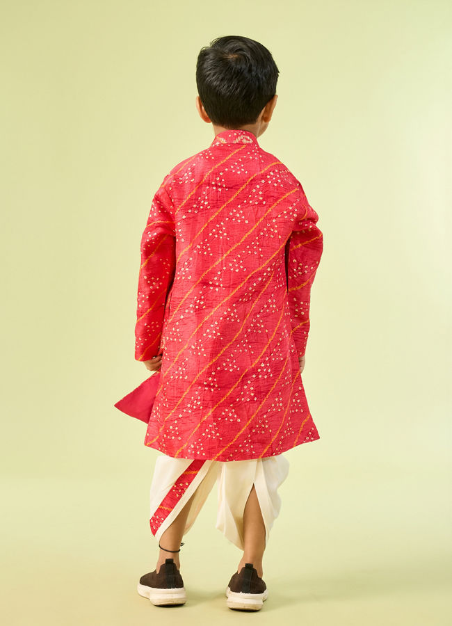 Manyavar Boys Regal Red Royal Kurta Dhoti