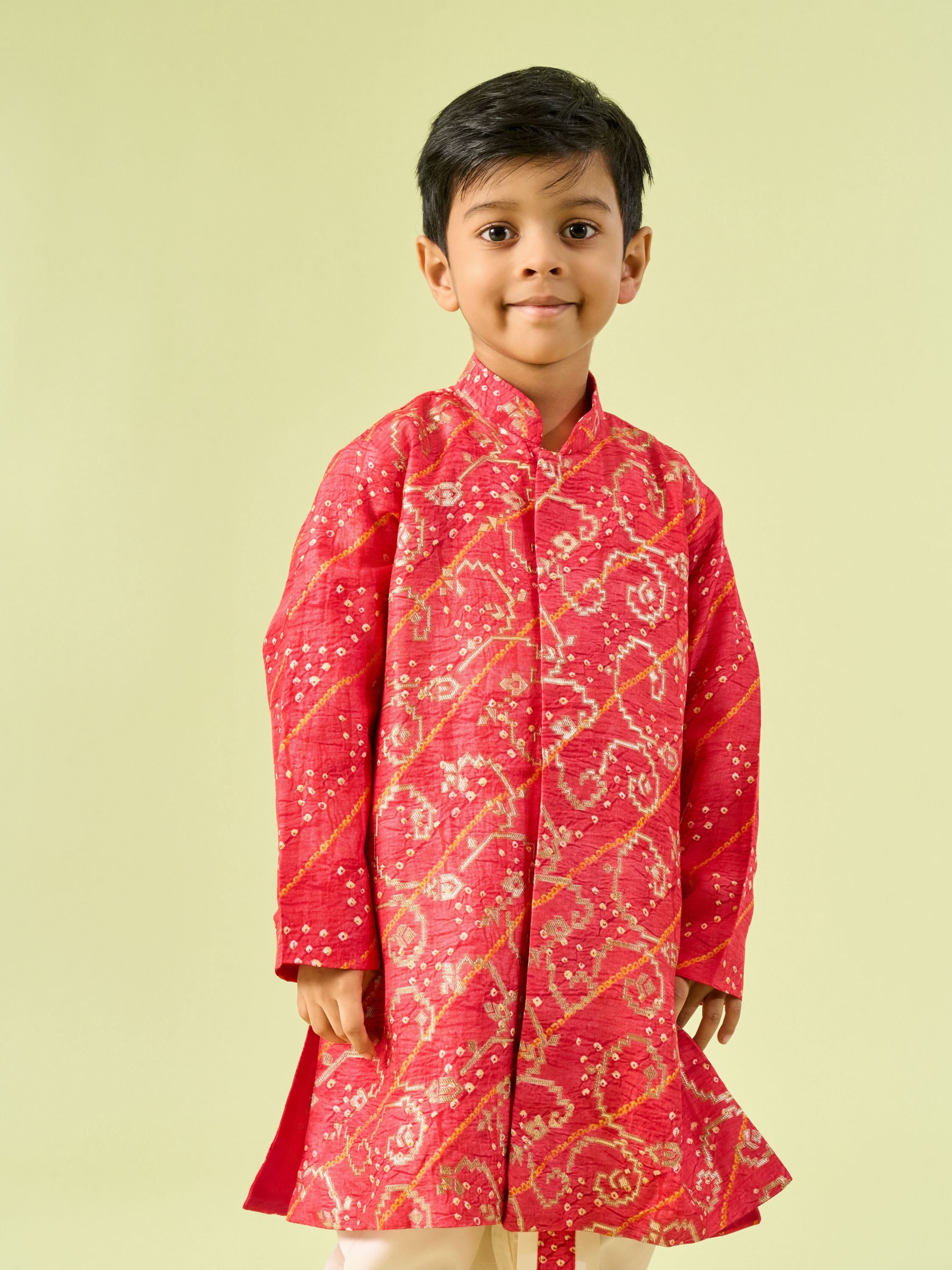 Manyavar Boys Regal Red Royal Kurta Dhoti