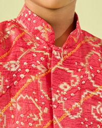 Manyavar Boys Regal Red Royal Kurta Dhoti