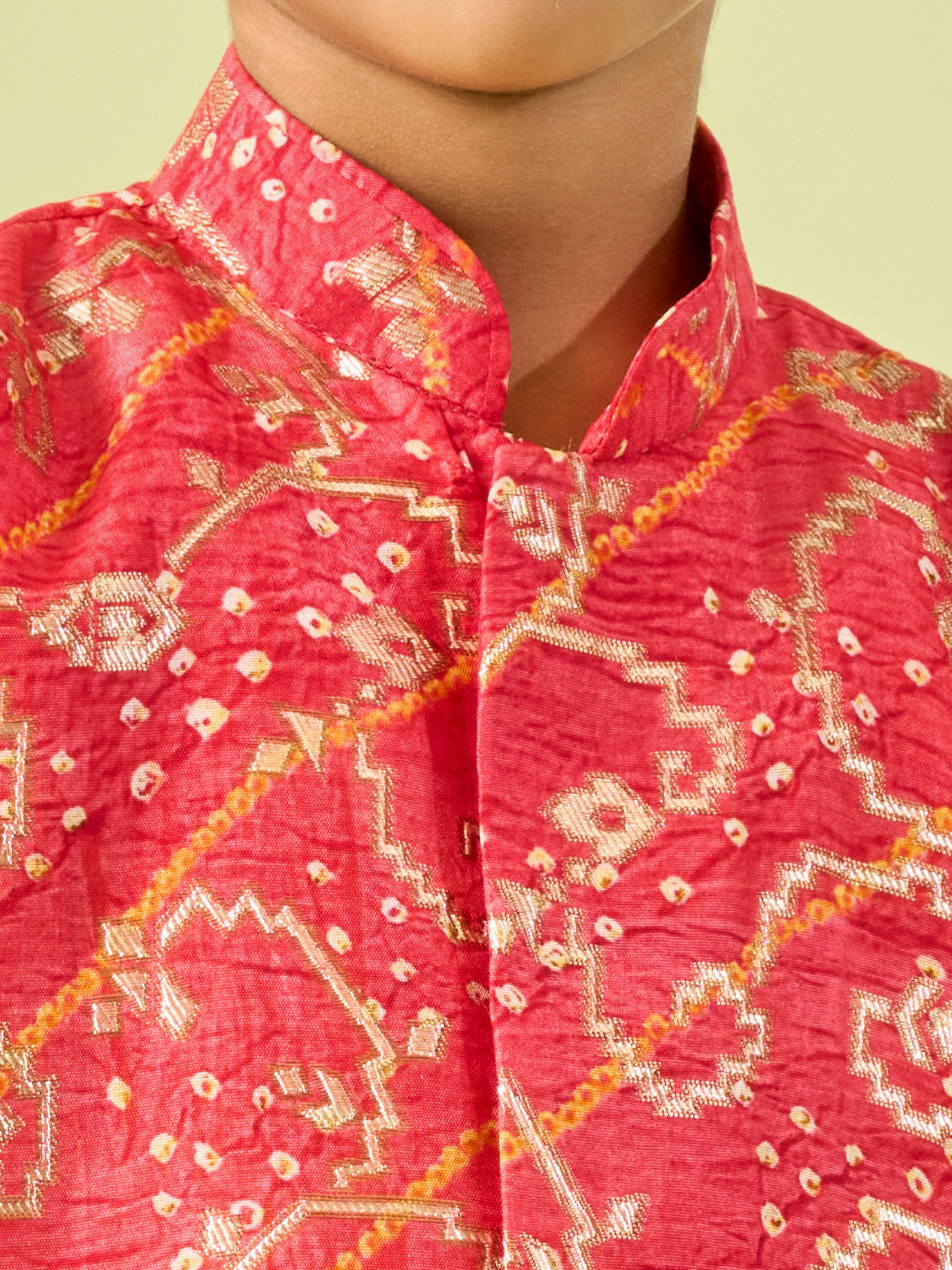 Manyavar Boys Regal Red Royal Kurta Dhoti