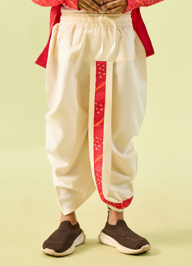 Manyavar Boys Regal Red Royal Kurta Dhoti