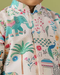 Manyavar Boys Cream Dreams Kurta Dhoti