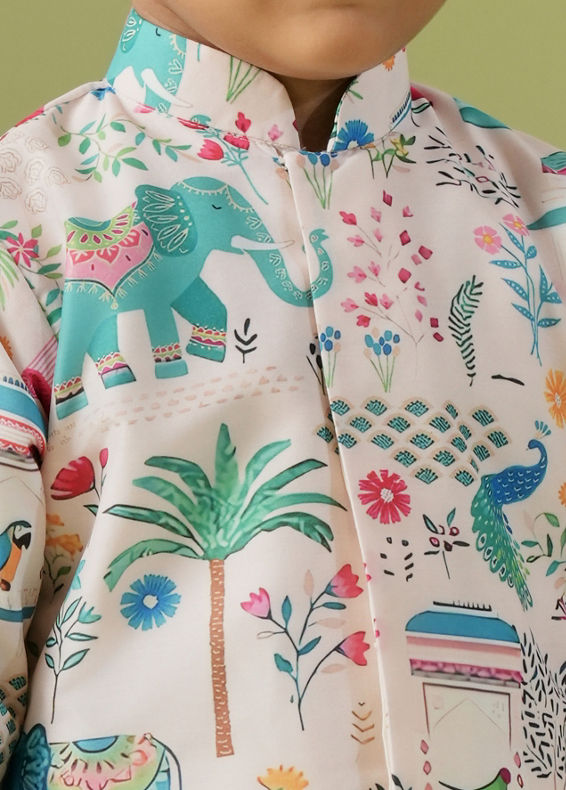 Manyavar Boys Cream Dreams Kurta Dhoti