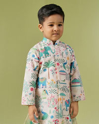 Manyavar Boys Cream Dreams Kurta Dhoti