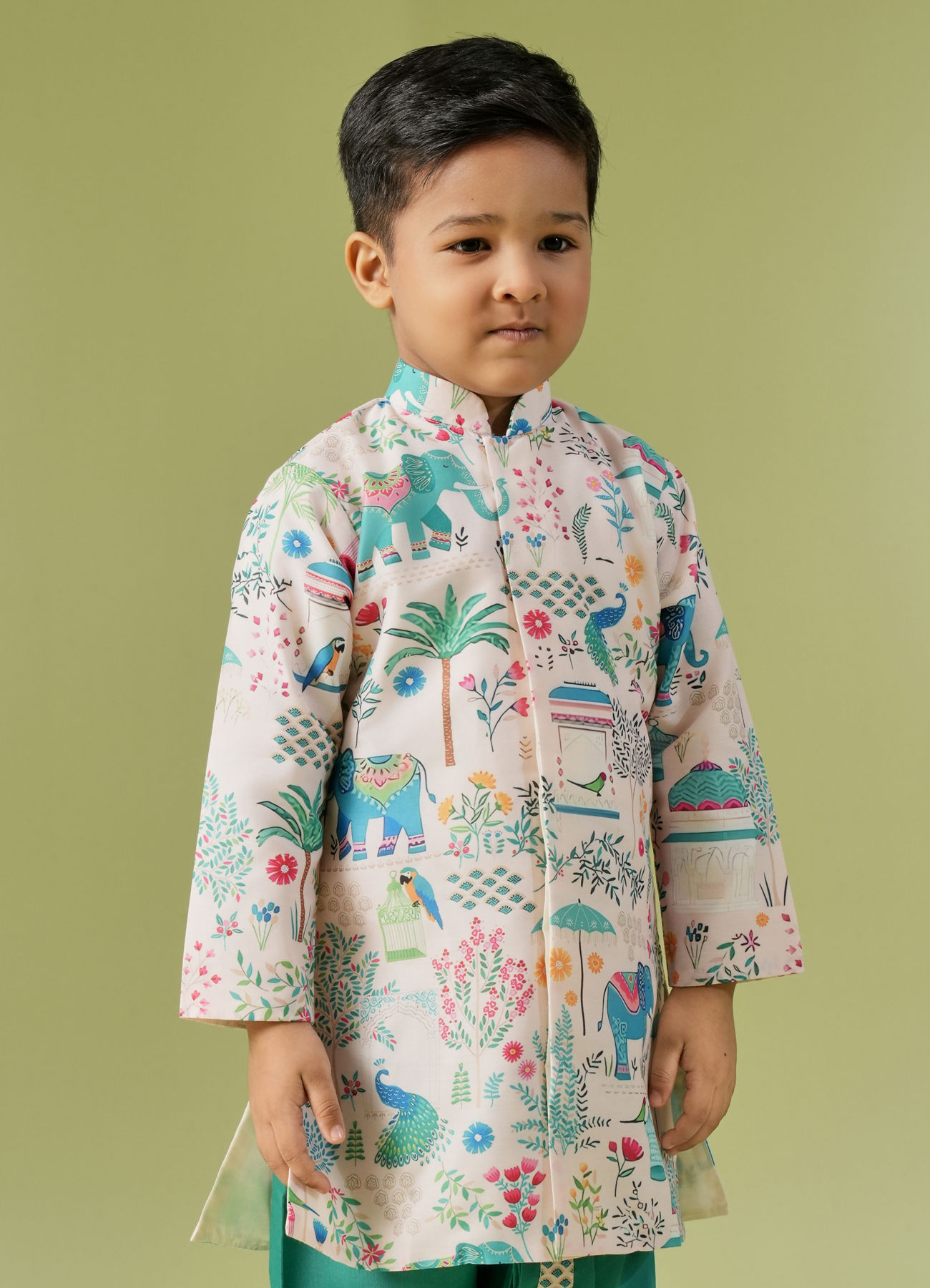 Manyavar Boys Cream Dreams Kurta Dhoti