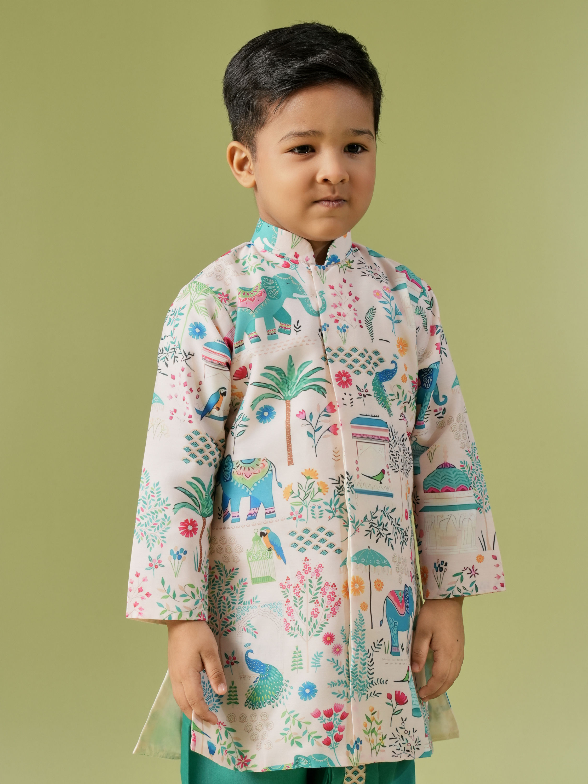 Manyavar Boys Cream Dreams Kurta Dhoti