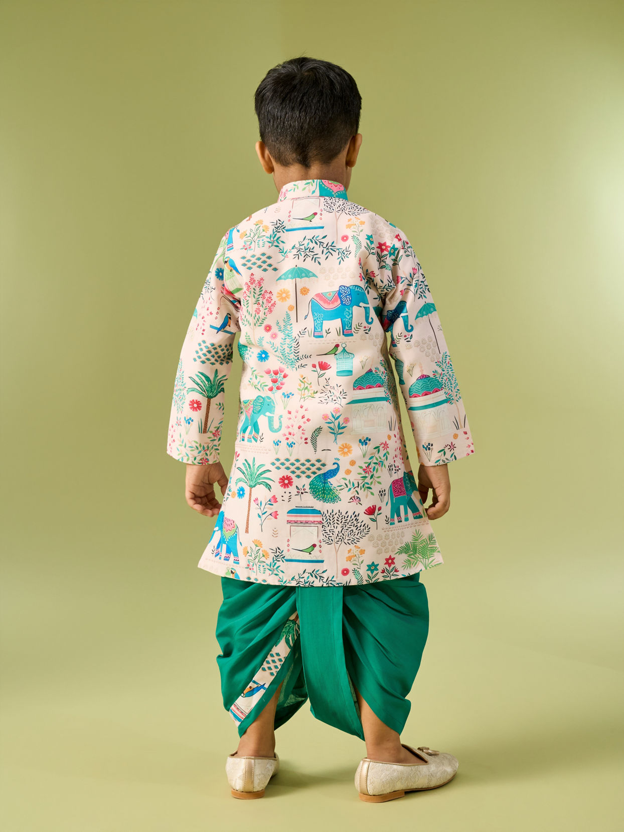 Manyavar Boys Cream Dreams Kurta Dhoti