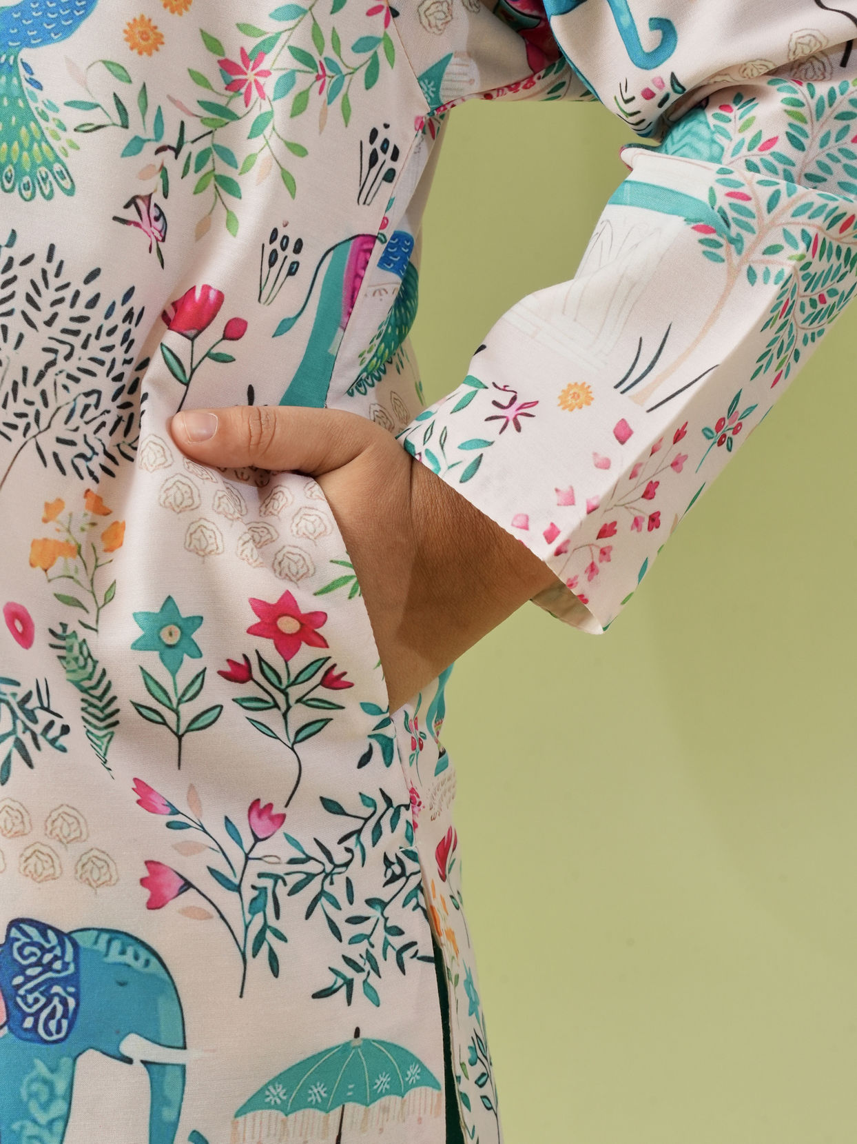 Manyavar Boys Cream Dreams Kurta Dhoti