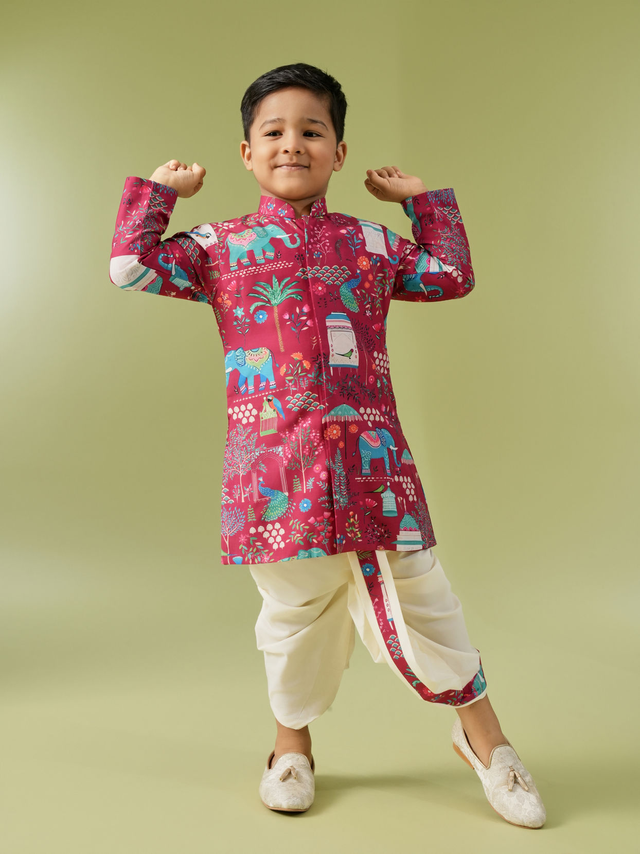 Manyavar Boys Regal Rani Kurta Dhoti Set