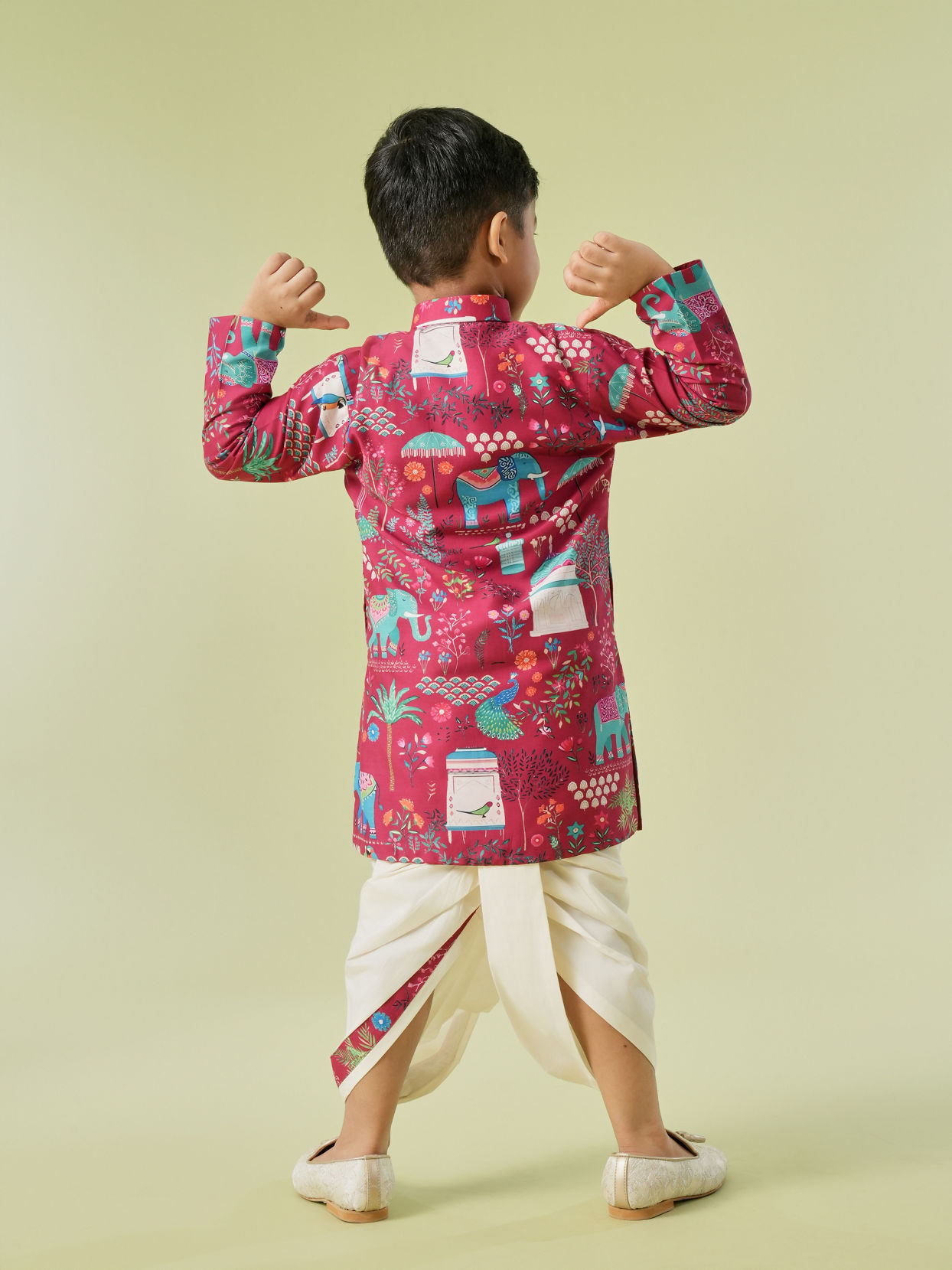 Manyavar Boys Regal Rani Kurta Dhoti Set