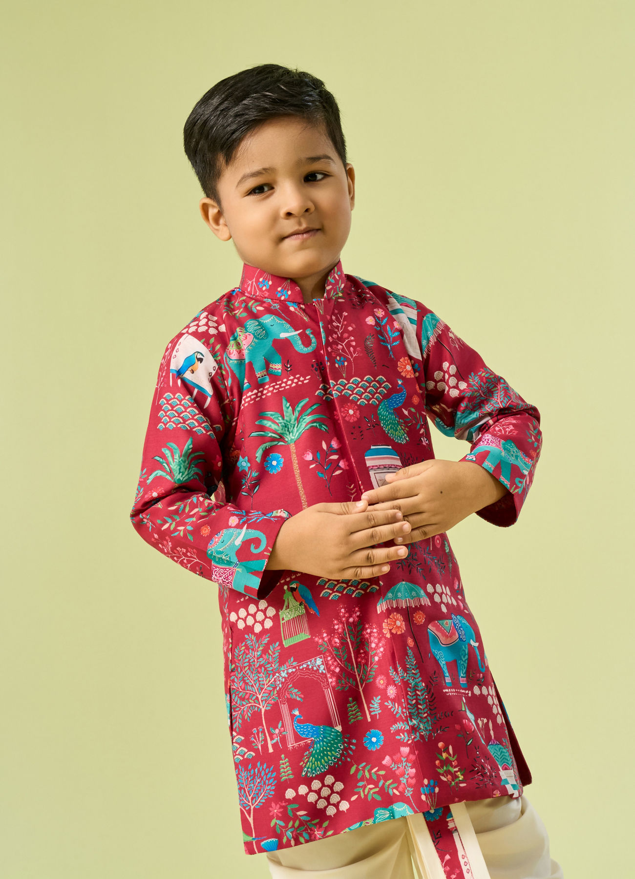 Manyavar Boys Regal Rani Kurta Dhoti Set