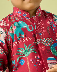 Manyavar Boys Regal Rani Kurta Dhoti Set