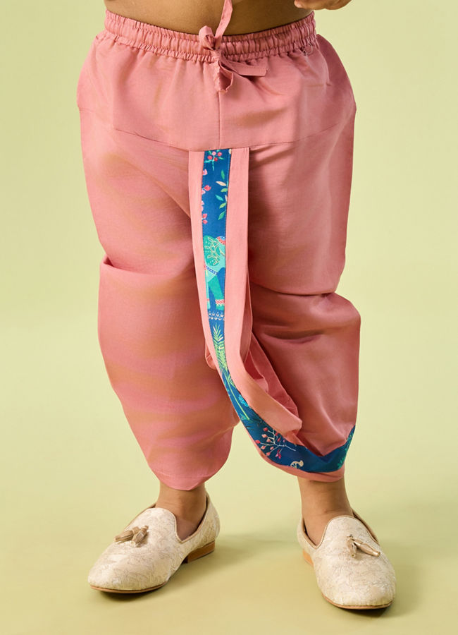 Manyavar Boys Royal Mid Blue Kurta Dhoti