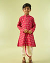 Manyavar Boys Rani Pink Festive Kurta Dhoti