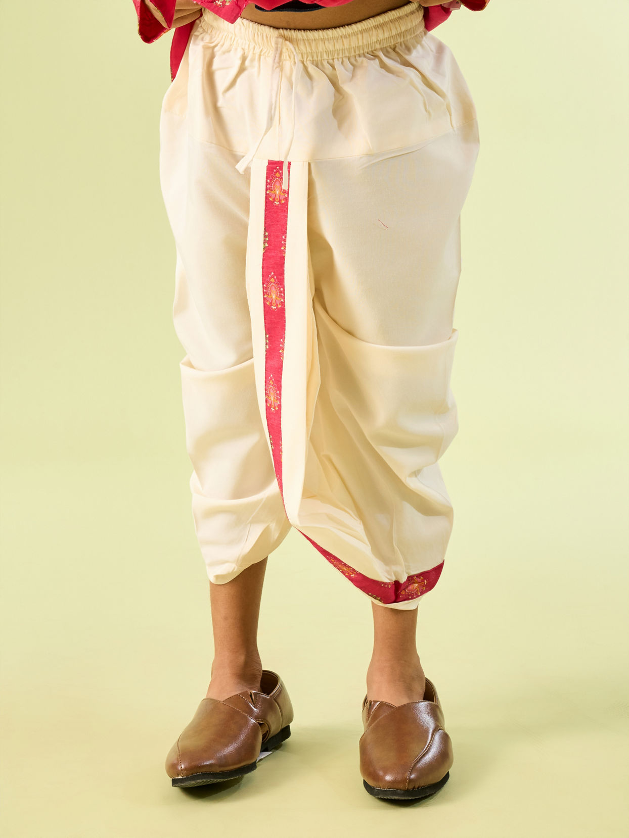 Manyavar Boys Rani Pink Festive Kurta Dhoti