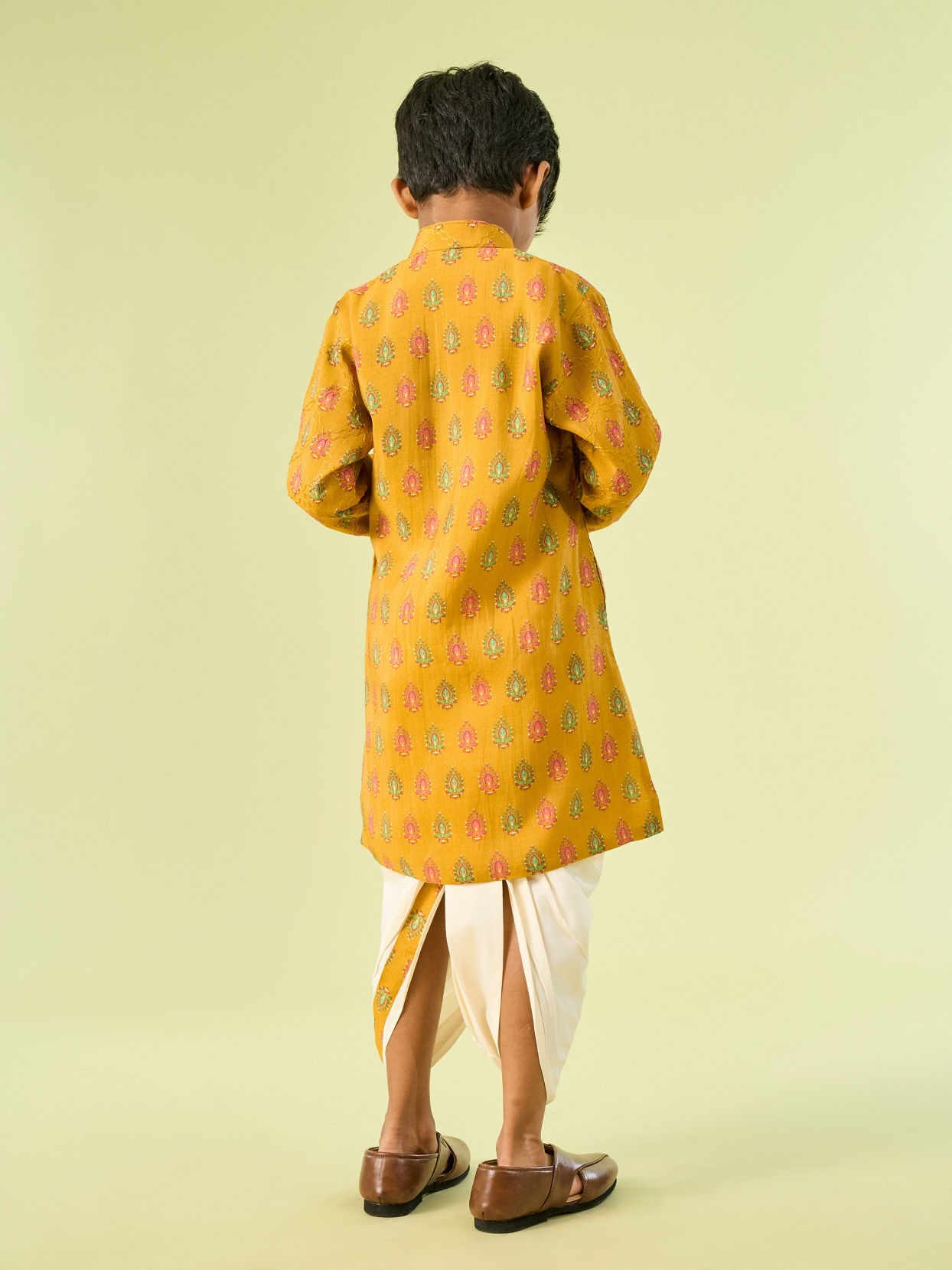 Manyavar Boys Mustard Magic Kurta Dhoti