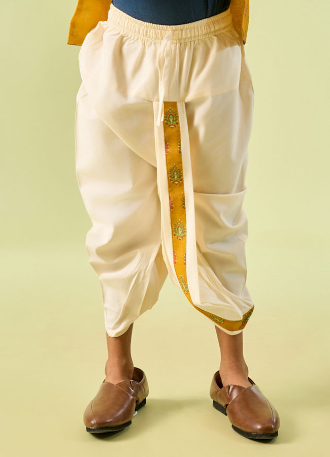 Manyavar Boys Mustard Magic Kurta Dhoti