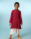 Manyavar Boys Maroon Opulence Kurta Dhoti