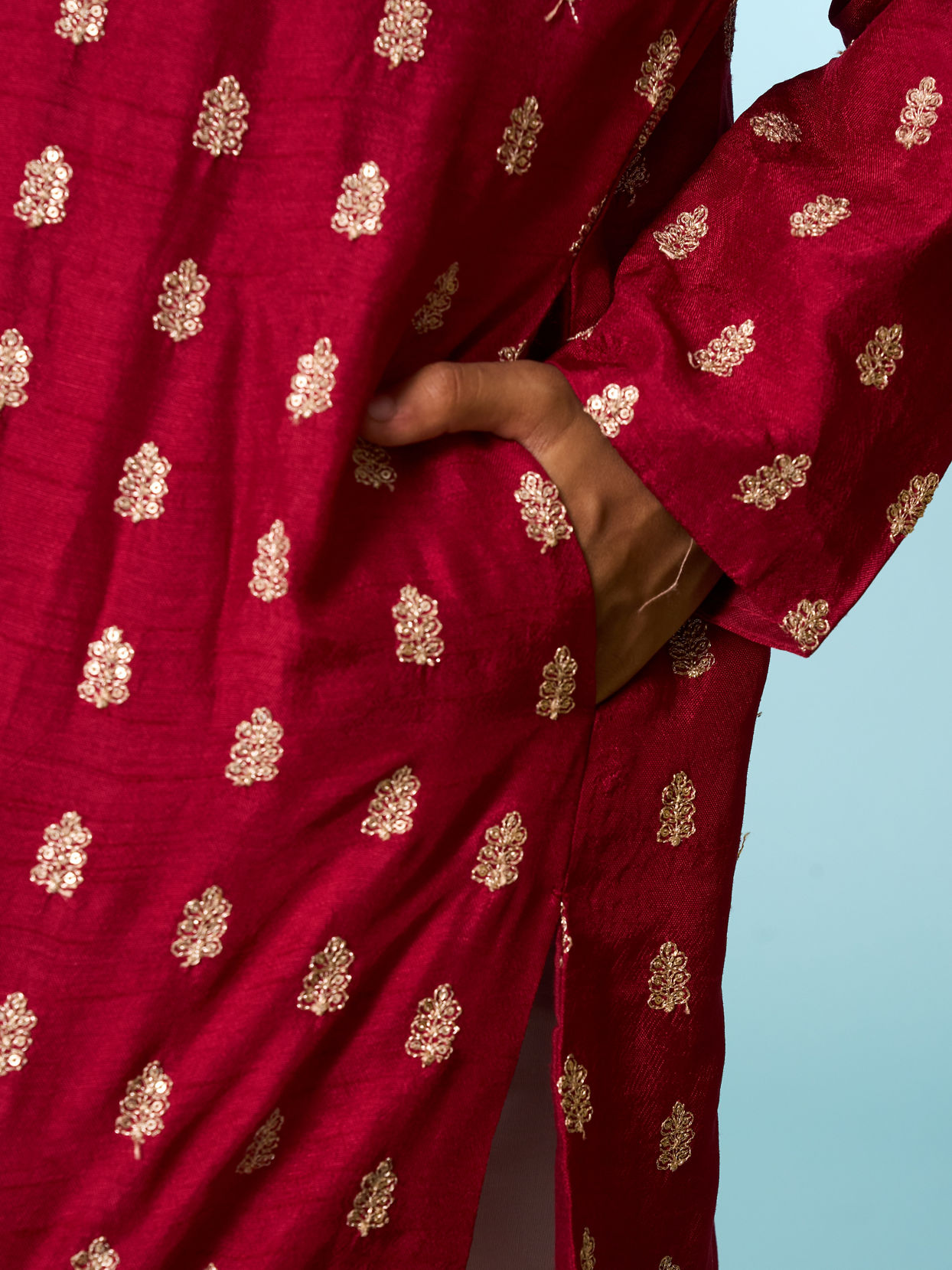 Manyavar Boys Maroon Opulence Kurta Dhoti