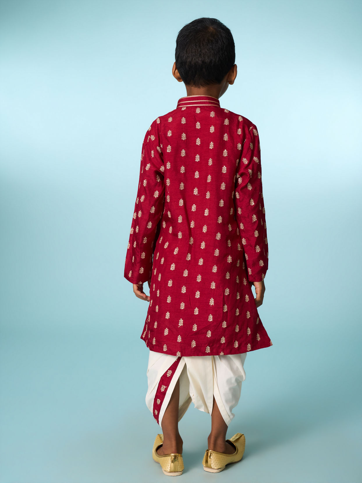 Manyavar Boys Maroon Opulence Kurta Dhoti