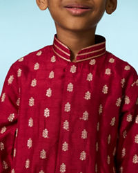 Manyavar Boys Maroon Opulence Kurta Dhoti