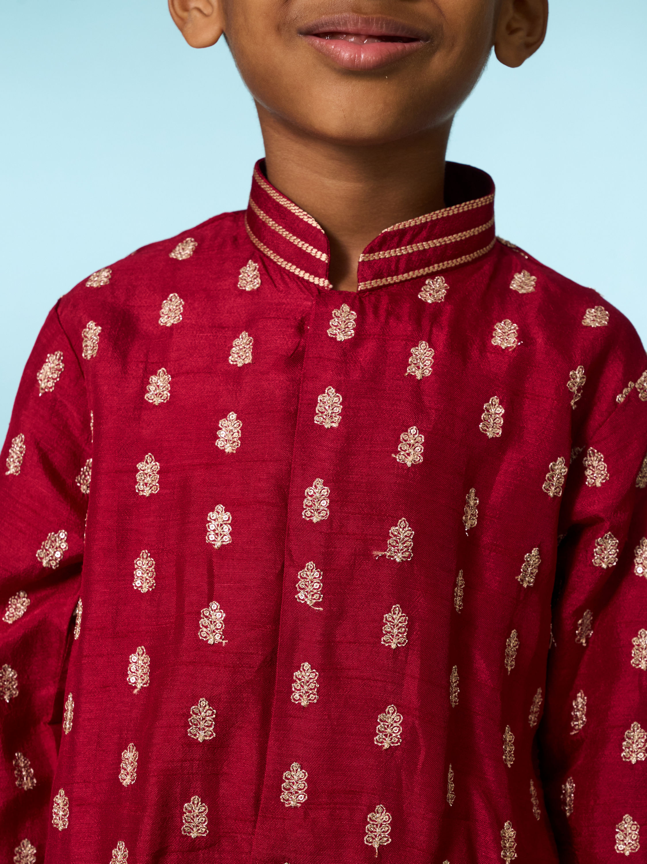 Manyavar Boys Maroon Opulence Kurta Dhoti