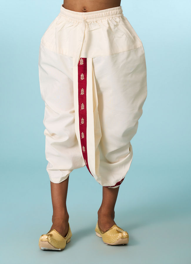 Manyavar Boys Maroon Opulence Kurta Dhoti