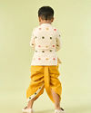 Manyavar Boys Cream Cotton Charm Kurta Dhoti