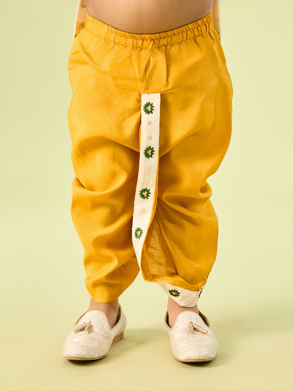 Manyavar Boys Cream Cotton Charm Kurta Dhoti