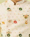 Manyavar Boys Cream Cotton Charm Kurta Dhoti