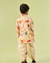 Manyavar Boys Cream Elegance Boys Kurta Dhoti