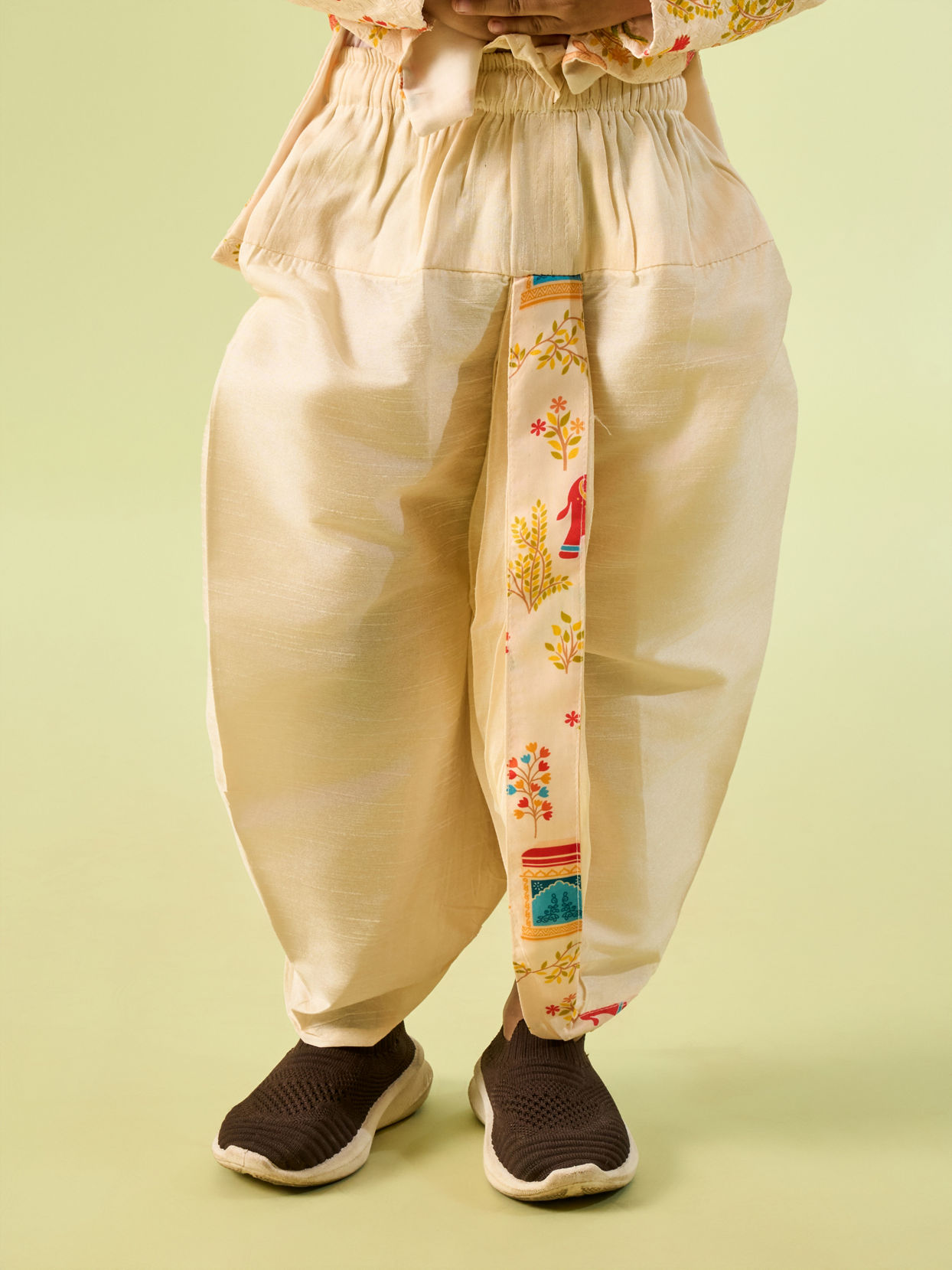 Manyavar Boys Cream Elegance Boys Kurta Dhoti