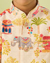 Manyavar Boys Cream Elegance Boys Kurta Dhoti