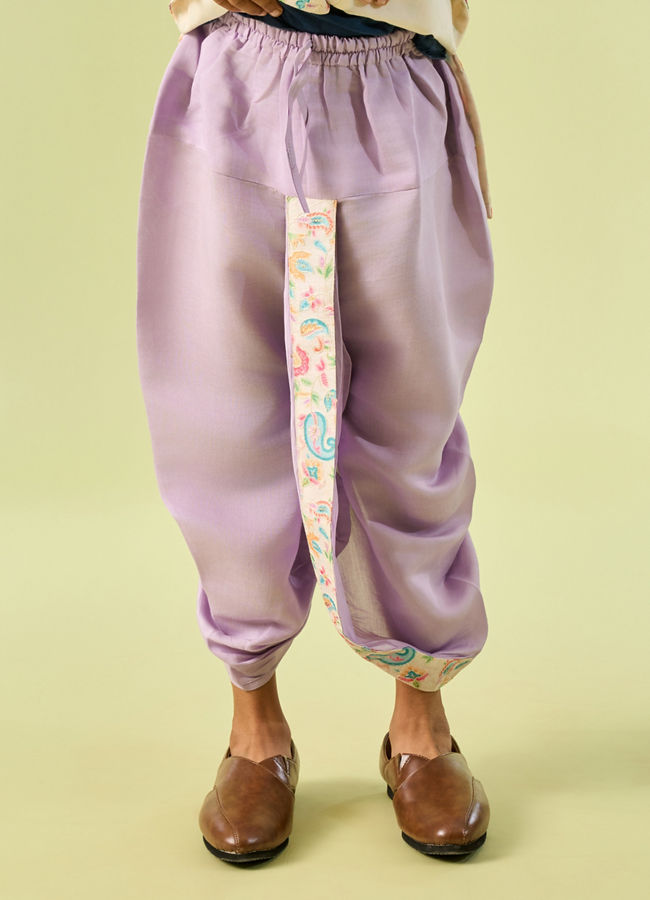 Manyavar Boys Cream Kurta Dhoti Fiesta