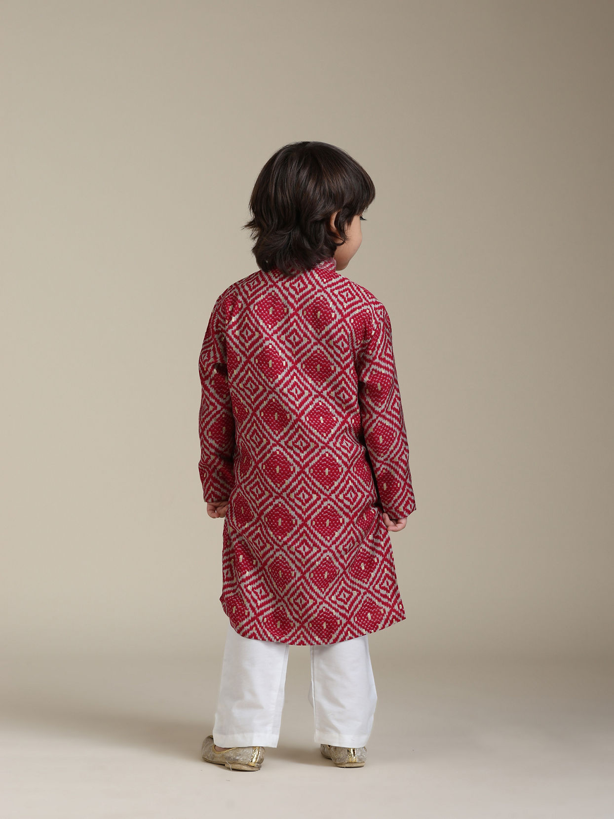 Manyavar Boys Regal Rani Pink boys Kurta Pajama