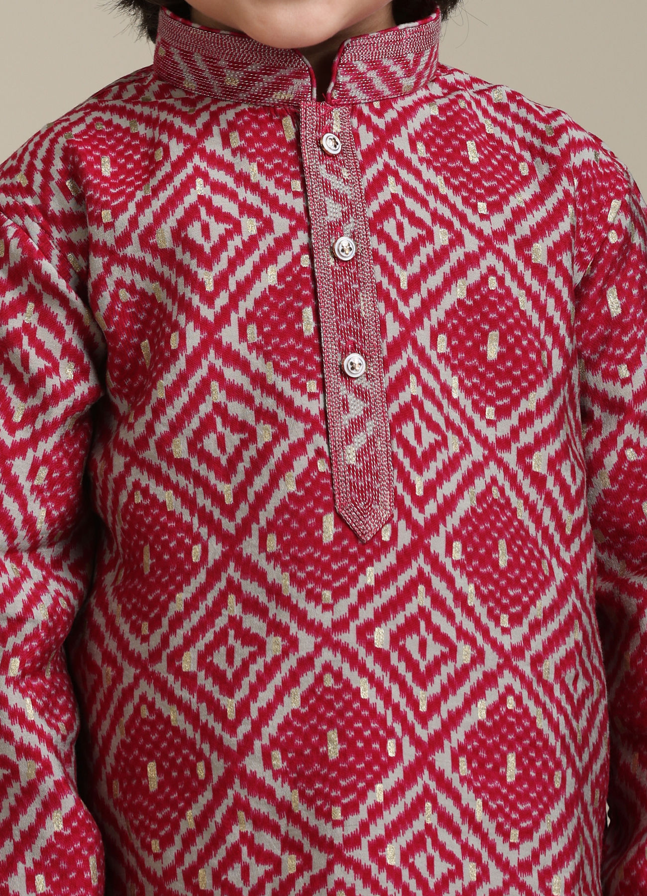 Manyavar Boys Regal Rani Pink boys Kurta Pajama