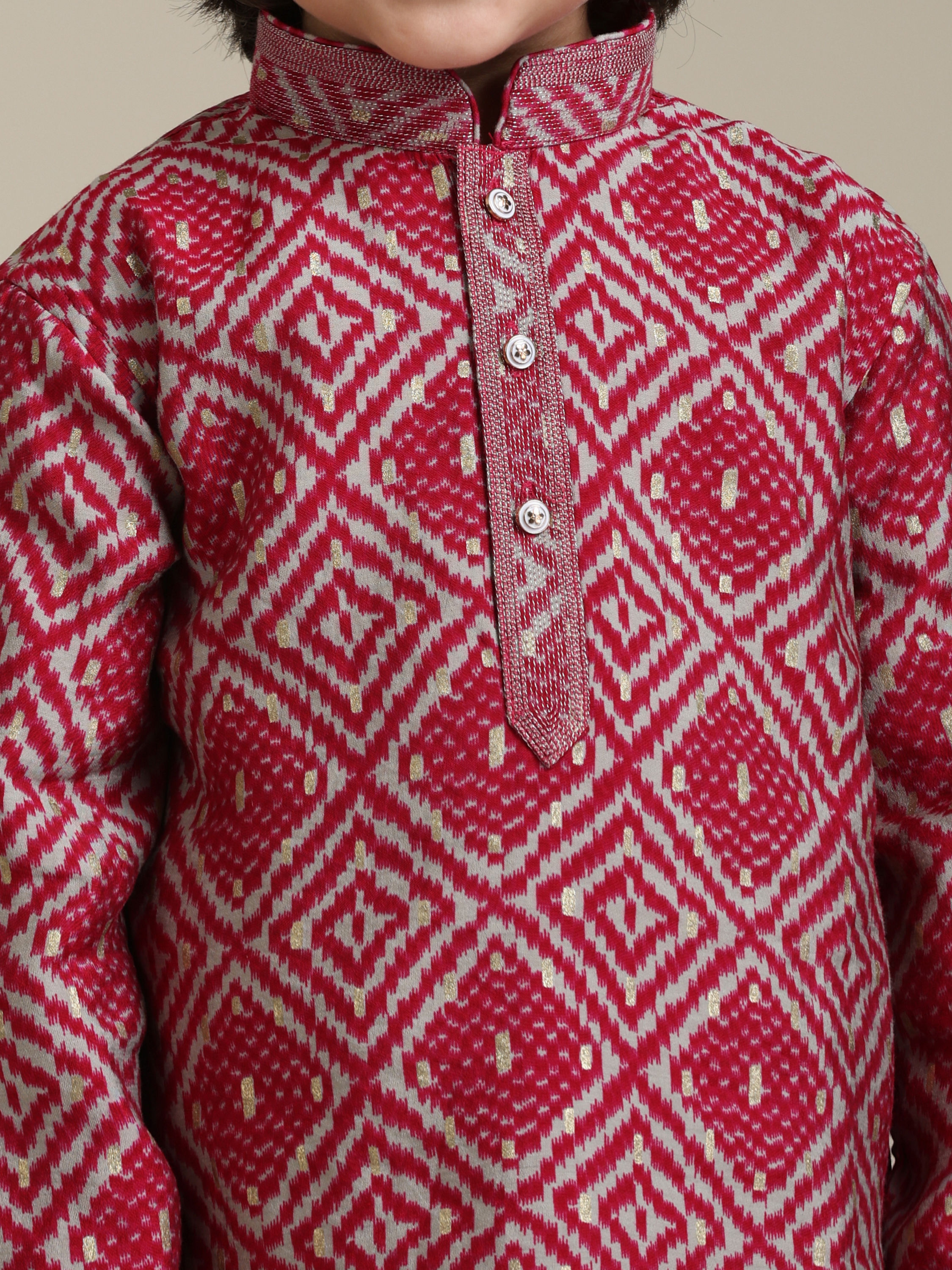 Manyavar Boys Regal Rani Pink boys Kurta Pajama