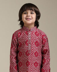 Manyavar Boys Regal Rani Pink boys Kurta Pajama
