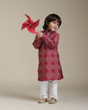 Manyavar Boys Regal Rani Pink boys Kurta Pajama
