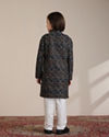 Manyavar Boys Boys Black Chikankari Kurta Set