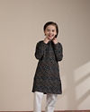 Manyavar Boys Boys Black Chikankari Kurta Set