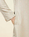 Manyavar Men Veiled Rose Pink Medallion Patterned Sherwani