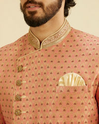 Manyavar Men Dashing Pink Sangeet Indo Western Set