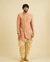 Manyavar Men Dashing Pink Sangeet Indo Western Set image number 2