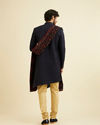 Manyavar Men Classy Blue Indo Western Set