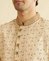 alt message - Manyavar Men Glamorous Cream Indo-Western Set image number 1